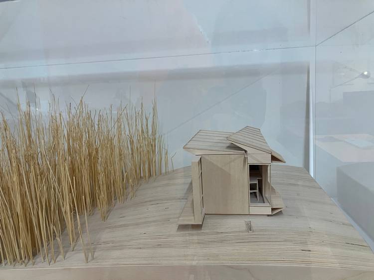 Sung Ho Kim's architectural model of micro housing at Axi:Ome Studio.